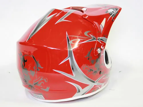 Detská motocyklová prilba Nitro, červená