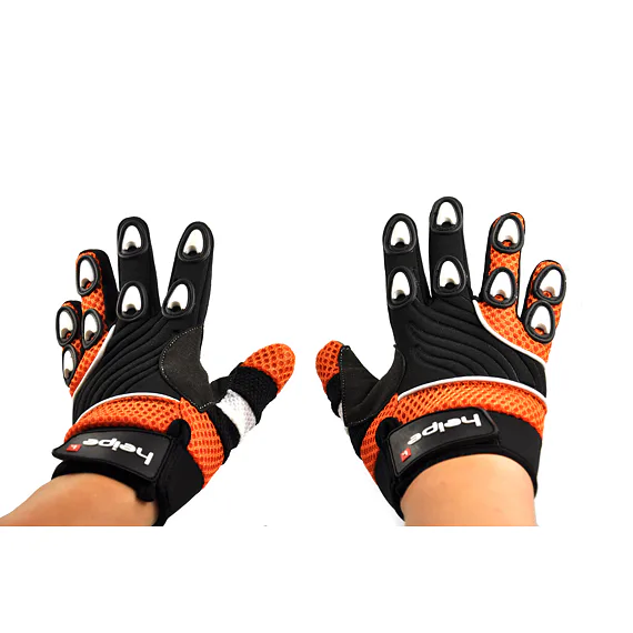 Detské motokrosové rukavice Heipe oranžové