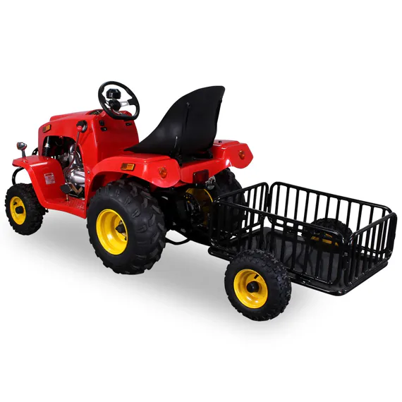 Záhradný traktor s prívesom 110ccm - Červená