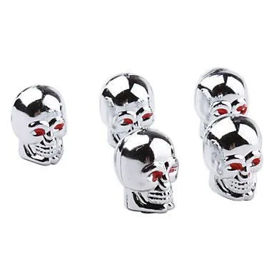 Čiapočky ventilov Oxford Skull strieborné