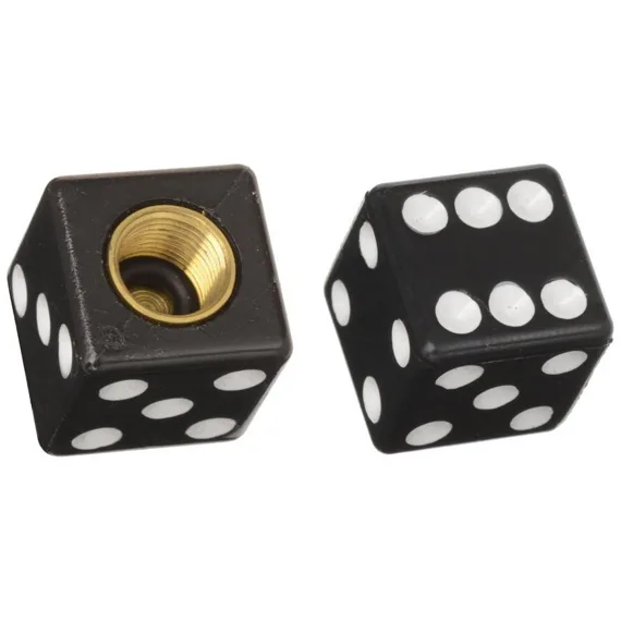 Čiapočky ventilov Lucky Dice Black