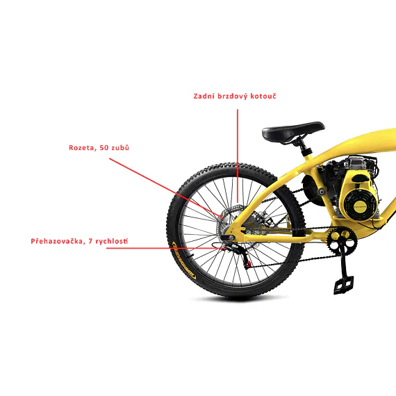 Motokolo PetrolBiker Rover 79cc žluté