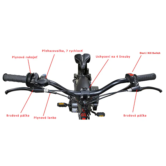 Motorový bicykel PetrolBiker ALL TERRAIN Fat Tire Army