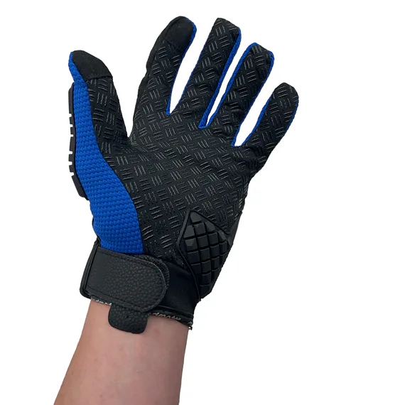 Rukavice pre dospelých Madmotor Carbon - modré