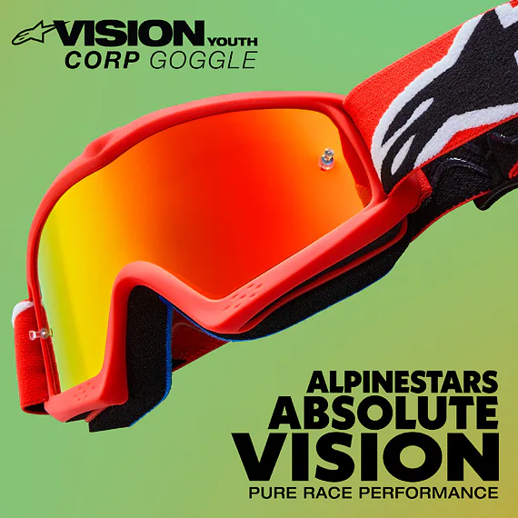 Brýle VISION YOUTH CORP, ALPINESTARS, dětské, oranžové