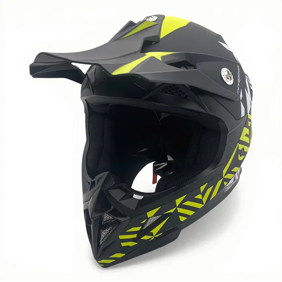 Detská motokrosová prilba MiniRocket DIRT, Yellow Fluo