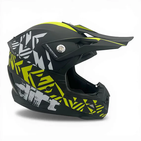 Dětská cross helma MiniRocket DIRT, Yellow Fluo