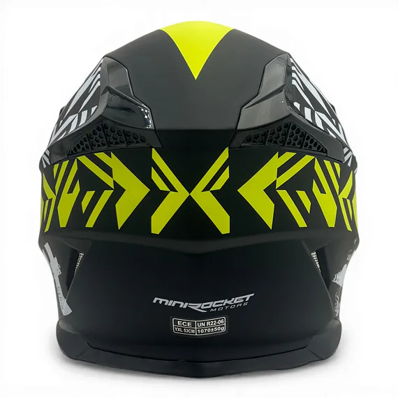 Detská motokrosová prilba MiniRocket DIRT, Yellow Fluo