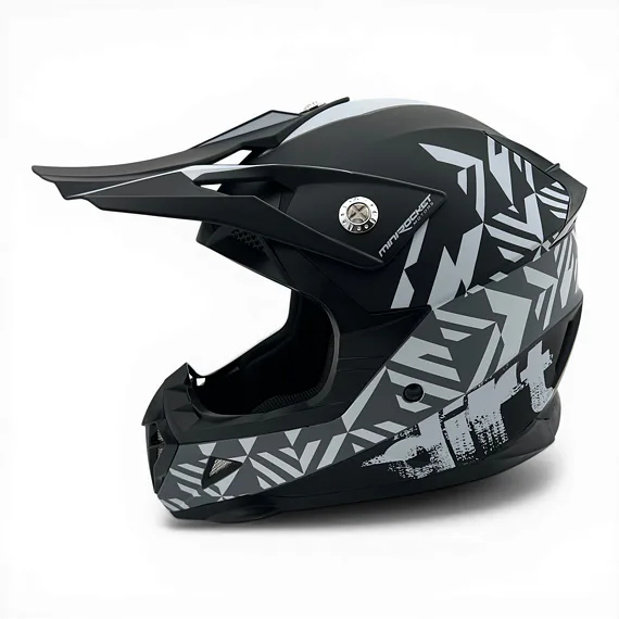 Detská motokrosová prilba MiniRocket DIRT, Grey