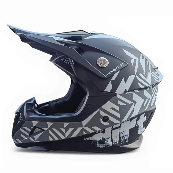 Detská motokrosová prilba MiniRocket DIRT, Grey