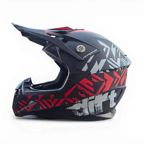 Detská motokrosová prilba MiniRocket DIRT, Red