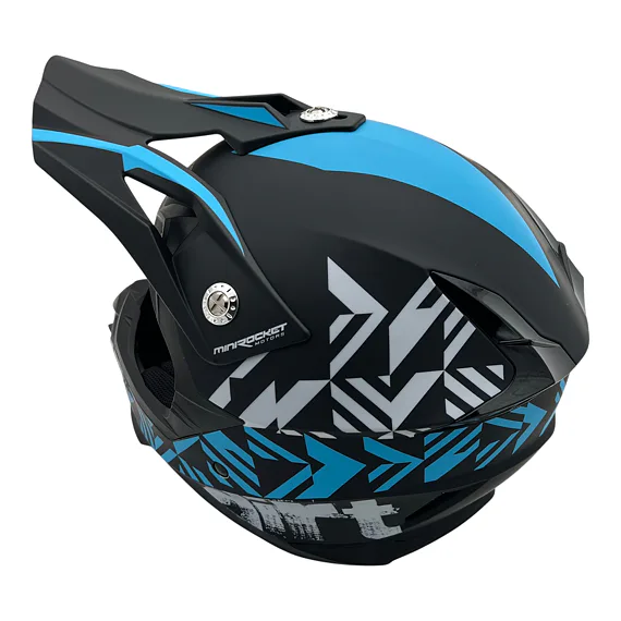 Detská motokrosová prilba MiniRocket DIRT, modrá