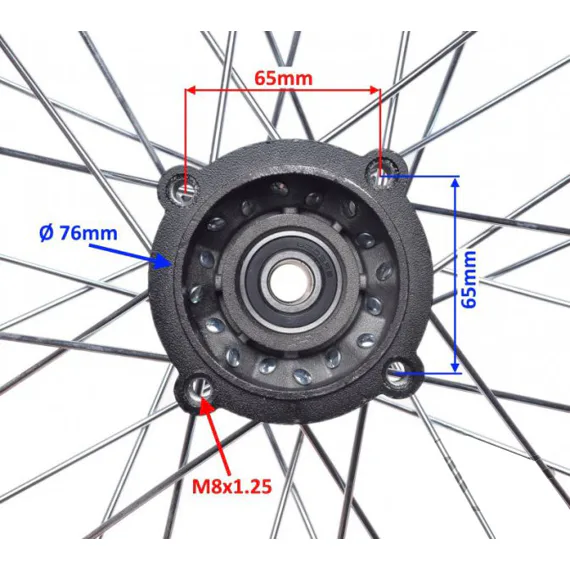 Ráfek 12" Zadní, T02- 15mm, modrý