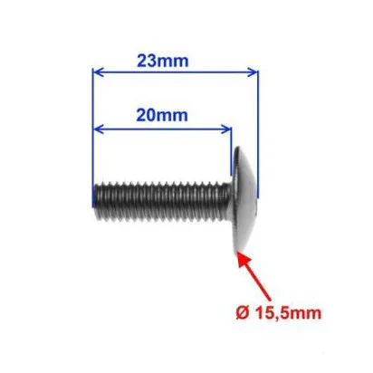 Sada ALU  šroubů M6X20mm, červená (10ks)
