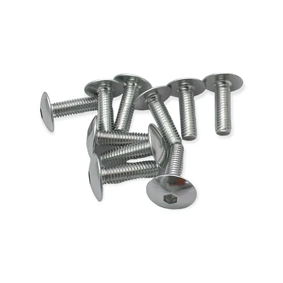 Súprava ALU skrutiek M6X20 mm, strieborná (10 ks)