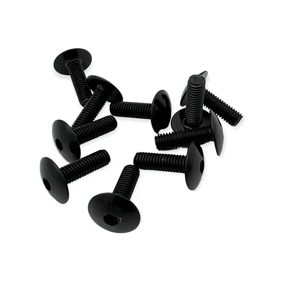 Súprava ALU skrutiek M6X20 mm, čierna (10 ks)