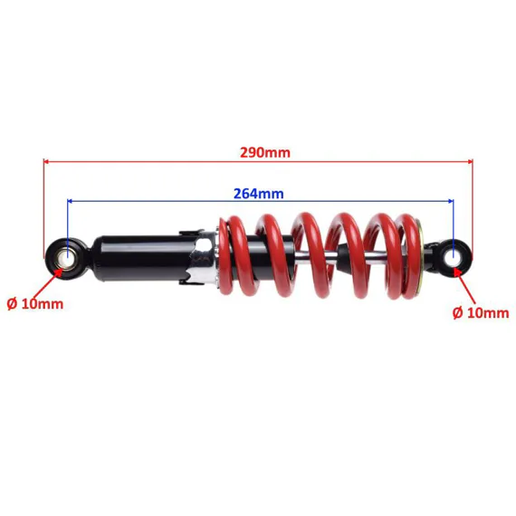 Zadný centrálny tlmič 265 mm pre pitbike