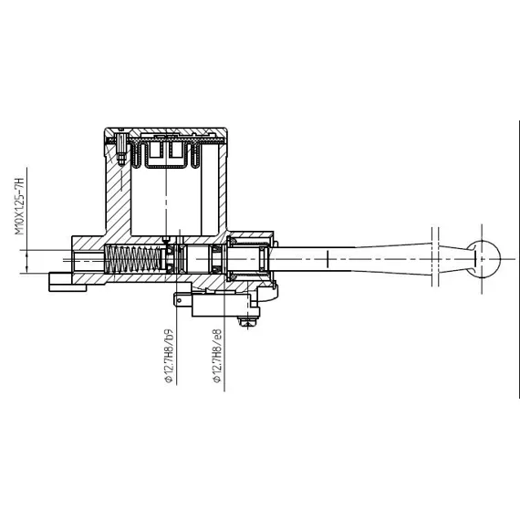 Pravá hydraulická pumpa - univerzálne použitie, čierna