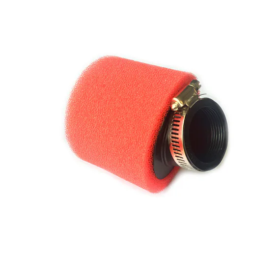 Molitanový vzduchový filter červený, zahnutý – 48 mm