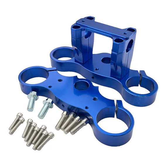 Brýle pitbike s klemy CNC 45/48, modré