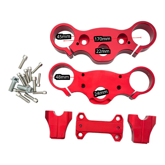 Brýle pitbike s klemy CNC 45/48, modré