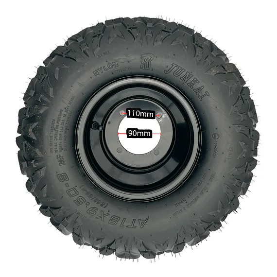 Kompletní kolo 18x9.5-8" A-shape, 4 díry, střed 90mm