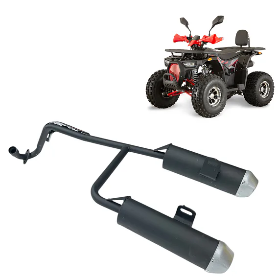 Dvojitý výfuk pro čtyřkolky Hunter II 125cc/150cc
