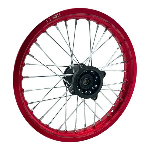 Predný ráfik na pitbike 14 palcov ALLOY – červený