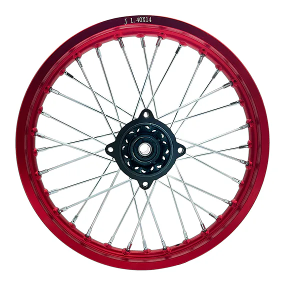 Predný ráfik na pitbike 14 palcov ALLOY – červený