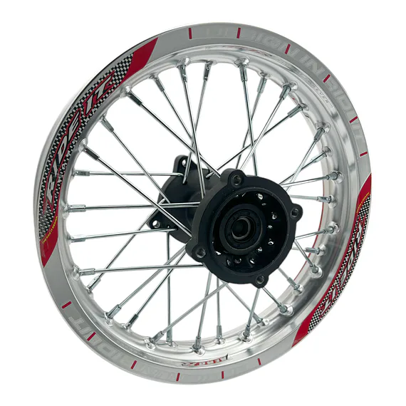 Zadný ráfik na pitbike 12 palcov RIDEIT strieborný