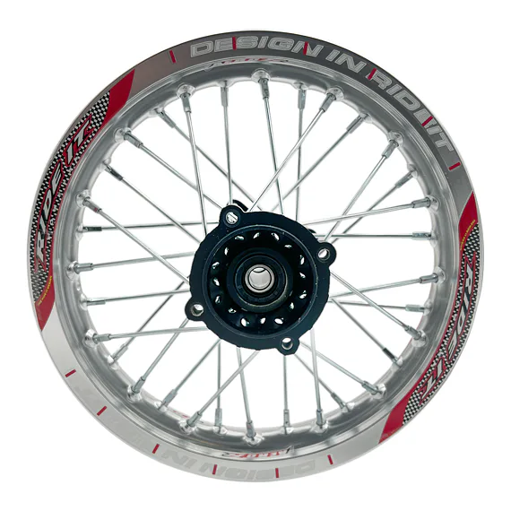 Zadný ráfik na pitbike 12 palcov RIDEIT strieborný
