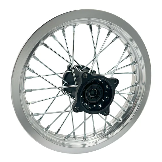 Zadný ráfik na pitbike 12 palcov ALLOY – strieborný