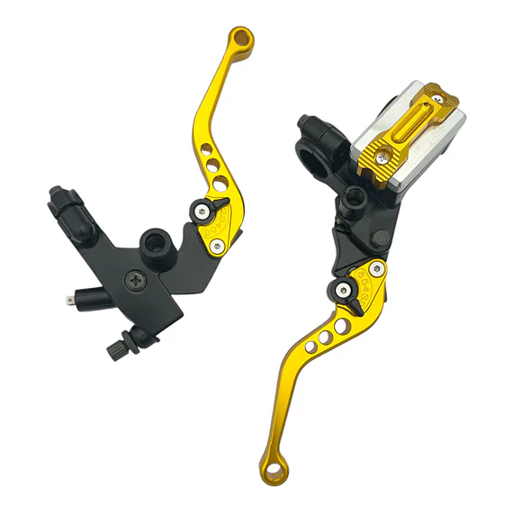 Kompletné sklopné CNC páčky na pitbike, zlaté - sada