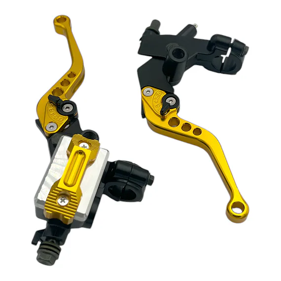 Páčky Pitbike sklopné CNC kompletní zlaté - sada