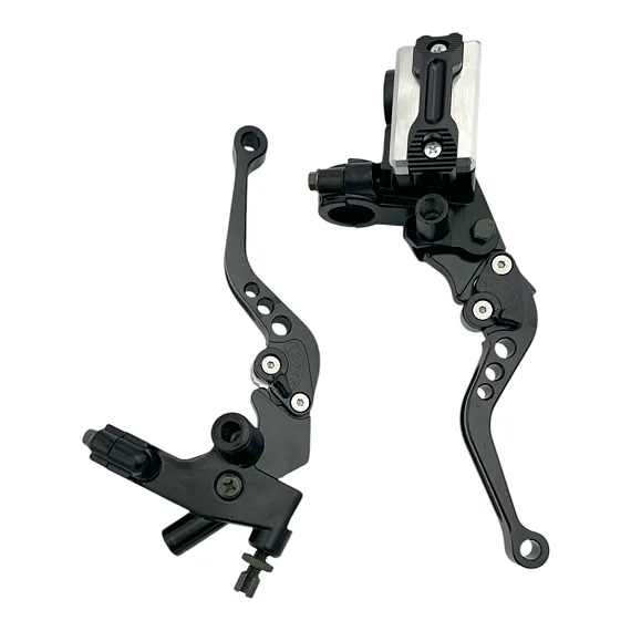 Kompletné čierne sklopné CNC páčky Pitbike - sada