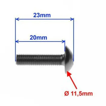 Sada ALU šroubů M5X20mm, stříbrná (10ks)