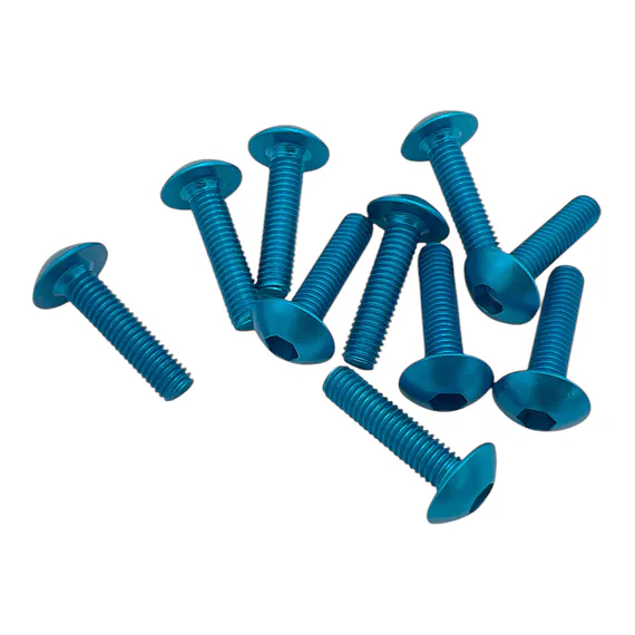 Sada ALU šroubů M5X20mm, modrá (10ks)