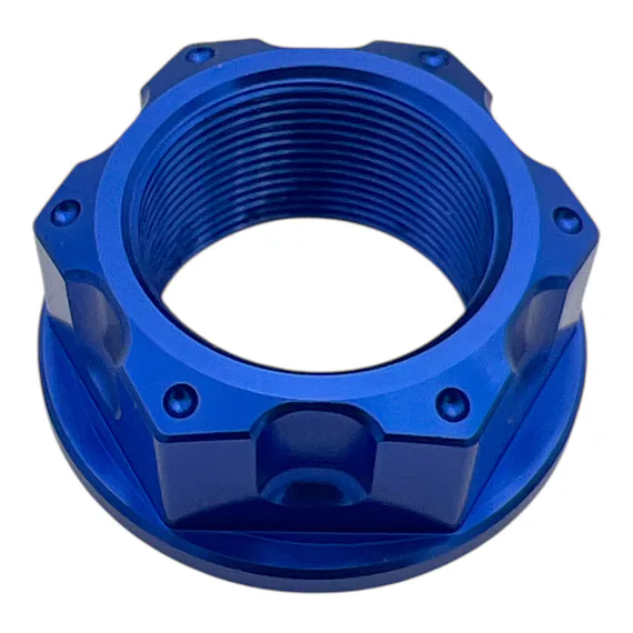 Horná CNC matica krku riadenia, modrá