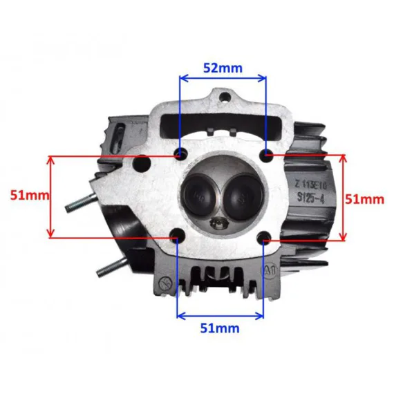 Hlava válce motoru 154FMI s vačkovou hřídelí a ventily