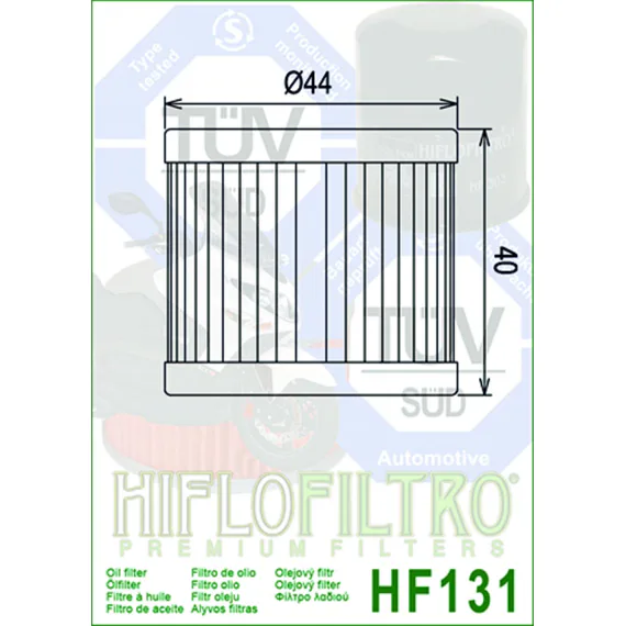 Olejový filtr HF131 pro motory CB250 aj.