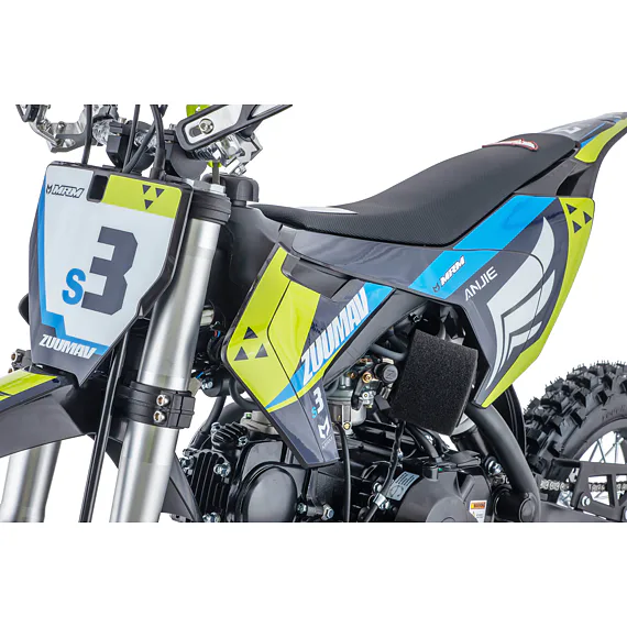 Pitbike Zuumav S3 125cc 14/12, poloautomat - čierna